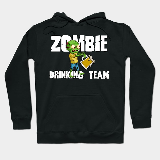 Zombie Drinking Team White Hoodie by ZombieCrossTraining